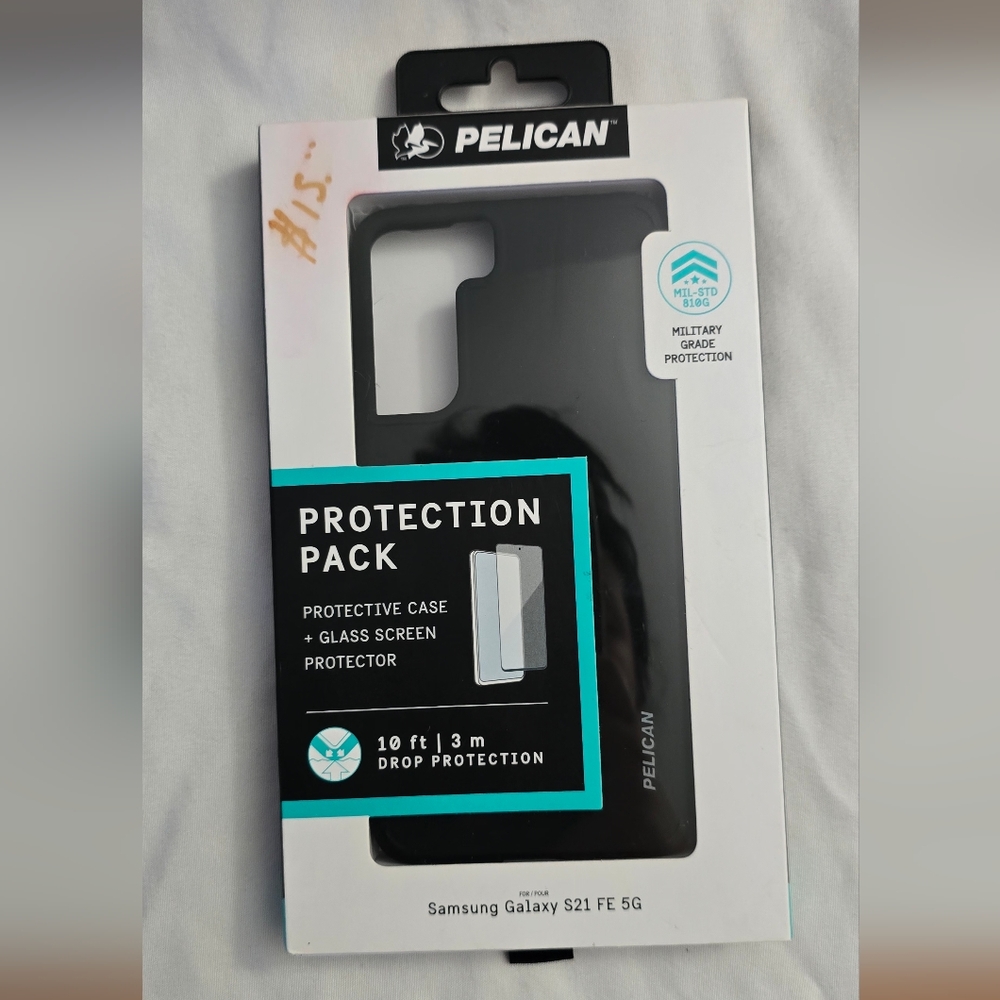 Black Protection Pack Phone Case with Glass Screen Protector